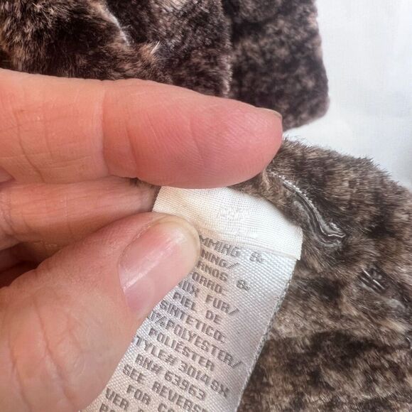 Genuine Leather & Faux Fur Sleeveless Vest Size Large Boho Western - Picture 9 of 11